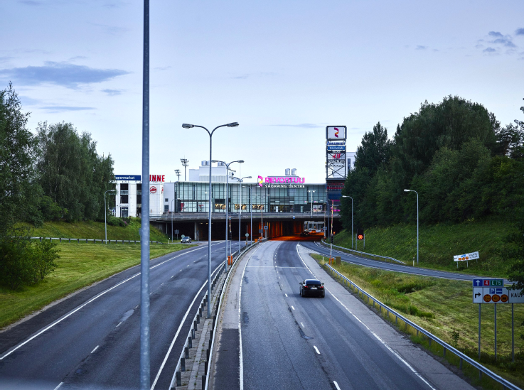 Keskustan saavutettavuus valtatieltä
